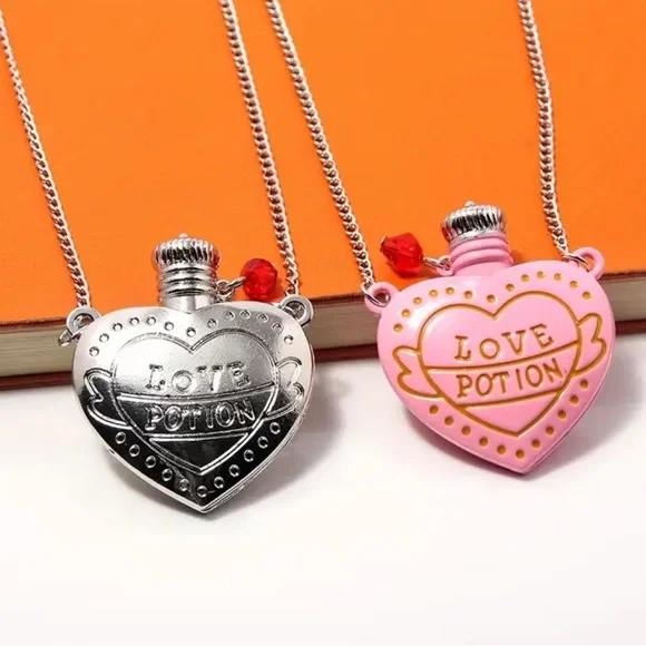 Love Potion Heart Necklaces in Pink and Silver BNWT - Picture 7 of 7